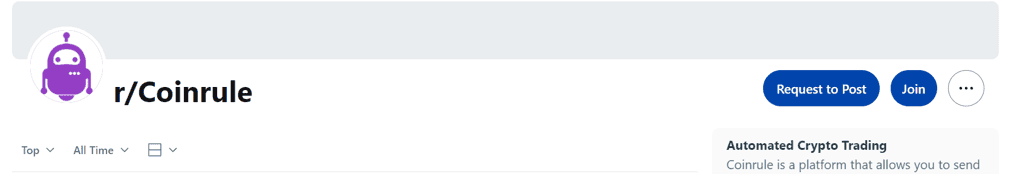 Coinrule Reddit for Crypto Trading Bots 