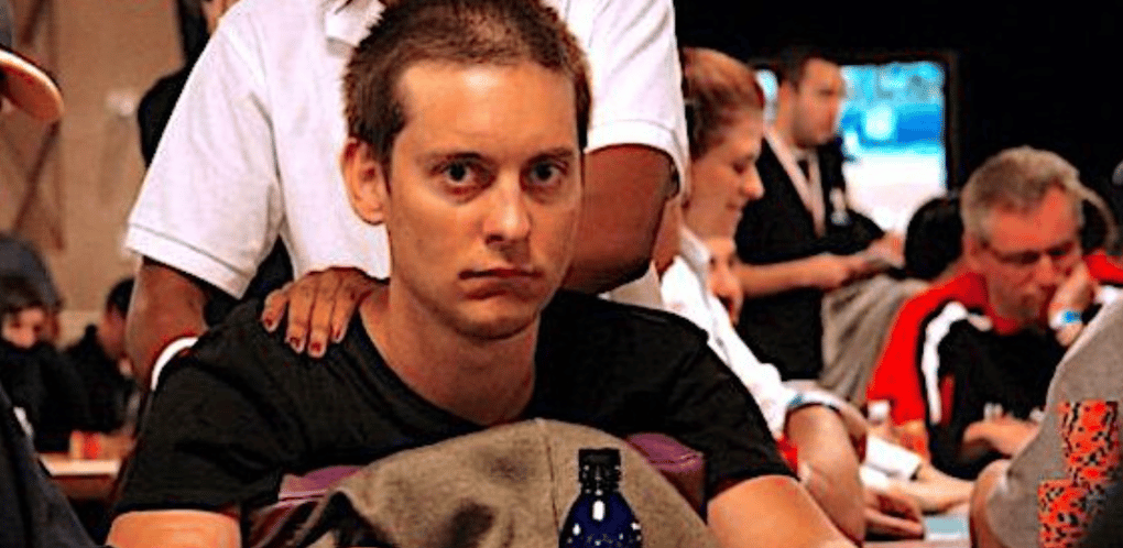 Tobey Maguire at a poker table