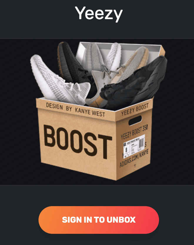 Yeezy Box Mysteryboxbrand for mystery box 