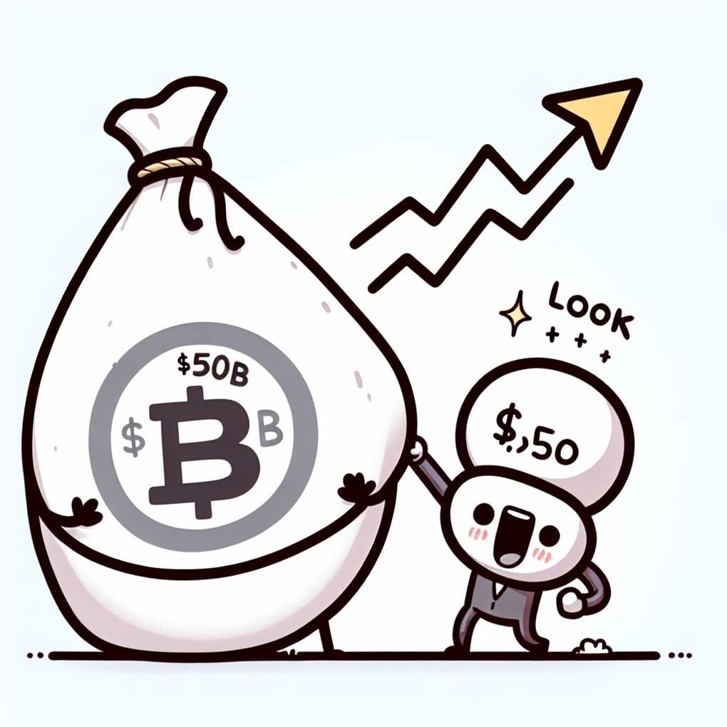 Simple drawing showing money inflow increasing Bitcoin prices